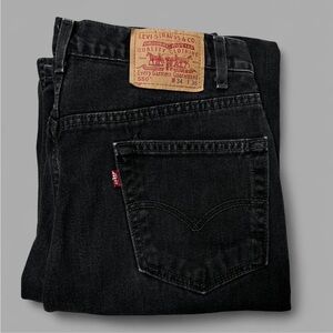 Vintage 2001 Levi's 550 Men’s Black Denim Jeans. Size 34x36.